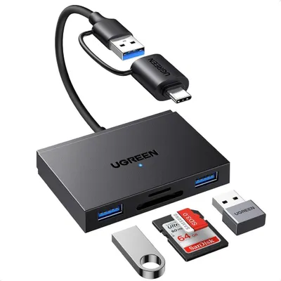 Obrázok produktu pre UGREEN 4-in-1 USB-C/USB-A Memory Card Reader