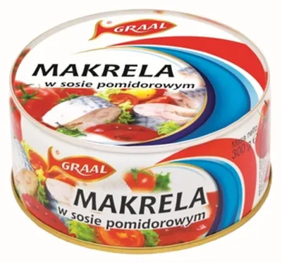 Zdjęcie produktu dla Makrela w sosie pomidorowym Graal 300 g