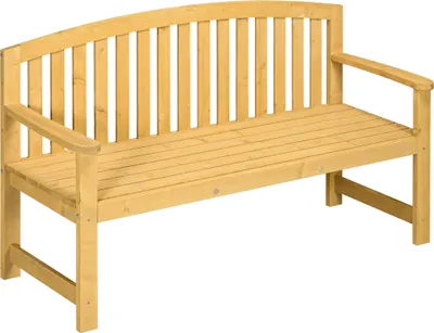 Zdjęcie produktu dla Ławka ogrodowa 2-osobowa, drewno odporne na warunki atmosferyczne, nośność 240 kg