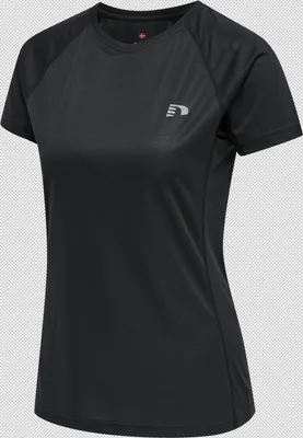 Image de Newline Core Running T-shirt de course pour femmes S/S noir 500101-2001, taille:L