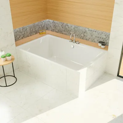 Image de ECOLAM Baignoire Crown LUX 190x120 cm pour deux personnes | bain Duo | qualité supérieure | siphon + pieds + silicone | Ensemble complet