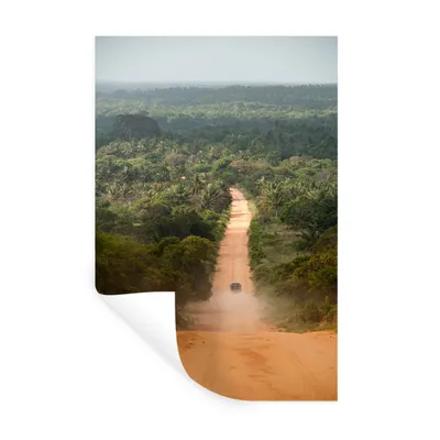 Produktbild von MuchoWow® Wandtattoo Wandsticker Wandaufkleber Straße durch den Dschungel Afrikanischer Dschungel in Mosambik 60x90 cm Selbstklebend und Repositionierbar - Sticker - Dekorfolie