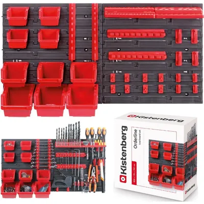 Image de Panneau suspendu avec 10 boîtes et 22 porte-outils ORDERLINE 800x165x400