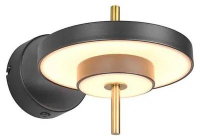 Obrázek produktu pro Nástěnné svítidlo LED, CCT, stmívatelné, nastavitelné, černé, D 30 cm