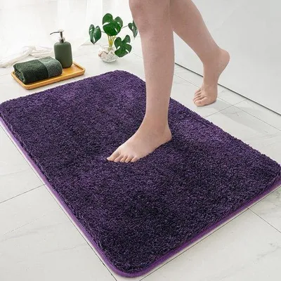 Immagine prodotto di Tappetino da bagno antiscivolo - Pezzo unico - Microfibra - Morbido