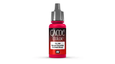 Game Color Acrylfarbe Vallejo 72106 Scarlett Blood 17ml Miniatur Farbe
