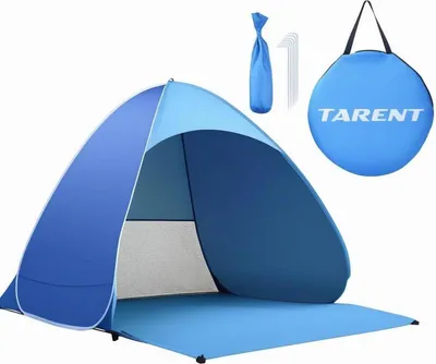 Produktbild von Strandmuschel Pop Up XXL UPF 50+ UV-Schutz 3-5 Personen 200x165x130cm