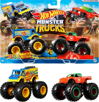 Obrázek produktu pro Hot Wheels Monster trucks demolin duo Hotweiler VS Hound Hauler FYJ69