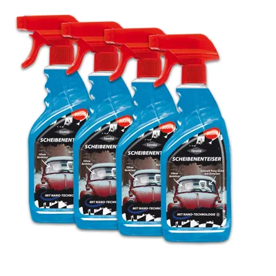 Produktbild von Auto Scheibenenteiser 4er Pack 0,5 L Friesenthal Enteiser Spray 2L