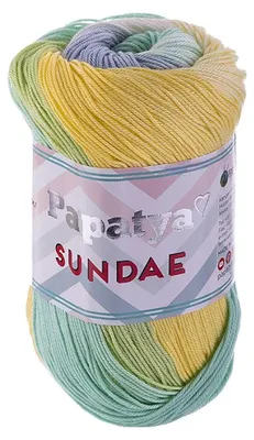 Produktbild von Papatya Sundae Farbverlaufsgarn 100g Strickgarn Häkelgarn Sommerwolle