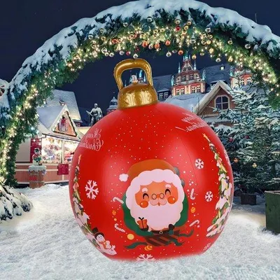 Produktbild von Große aufblasbare Weihnachtskugel 60cm PVC Außen