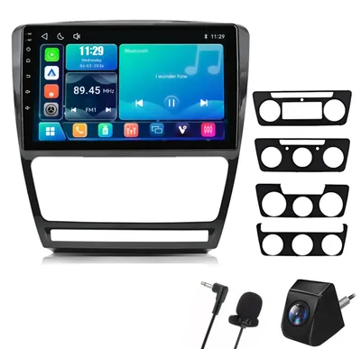 Immagine prodotto di Autoradio per Skoda Octavia II 1Z3 1Z5, modelli dal 2008 al 2013, con CarPlay e Android Auto wireless, DSP, telecamera posteriore, microfono e sistema operativo Linux da 10 pollici