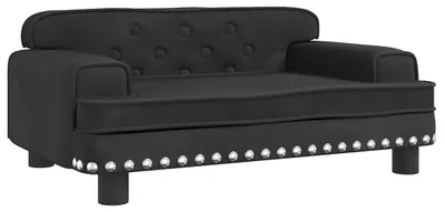Produktbild von vidaXL Kindersofa Schwarz 70x45x30 cm Samt