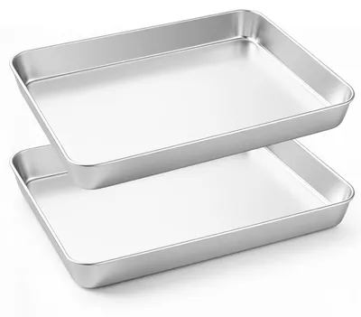 Productafbeelding van Set van 2 Roestvrijstalen Bakplaten voor de Oven