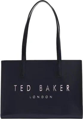 Image de Ted Baker sac à main Camiyla Elongated Printed Crinkle Icon Bag Navy bleu marine