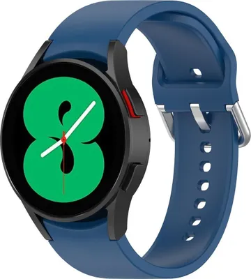 Produktbild von Sport Ersatz Armband für Samsung Galaxy Watch 5 Pro 45mm Silikon Band Loop, Größe:45 mm, Farbe:Dunkelblau