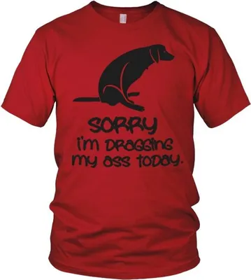 Produktbild von Sorry For Dragging My Ass Today - X-Large - Red