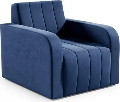 Produktbild von LIKMA OTTO Samt Sessel mit Armlehnen Marineblau 78x85x85 cm Polstersessel für Wohnzimmer und Schlafzimmer