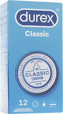 A box of Durex Classic condoms.