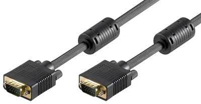 Produktbild von goobay Full HD SVGA Monitorkabel vergoldet schwarz 10 m