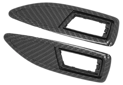 Image de Jeu de 2 cadres de répétiteurs d'indicateurs latéraux Adaptations pour voiture Remplacement pour Vauxhall Corsa D Range 2006-2014 Style fibre de carbone