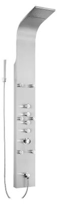 Produktbild von Edelstahl Duschpaneel XXL mit 6 Hydro Massagejets und Wasserfall, Thermostat