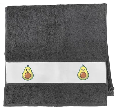 Produktbild von Huuraa Handtuch Avocado Comic 50x100cm Graphite Baumwolle Handtuch Geschenkidee
