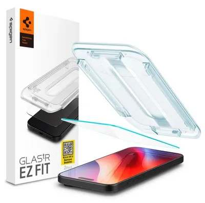 Produktbild von Spigen Glas.tR EZ Fit HD, Apple, iPhone 16 Pro, Schlagfest, Kratzresistent, Transparent, 1 Stück(e)