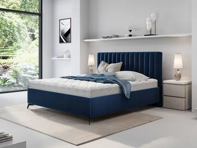 Obrázek produktu pro Manželská postel s úložným prostorem 180x200 TANIX - modrá