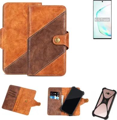 Produktbild von K-S-Trade Handyhülle Schutzhülle Bookstyle Case Wallet-Case kompatibel mit Samsung Galaxy Note10+ SD855 Cover Klapphülle Kantenschutz Smartphone