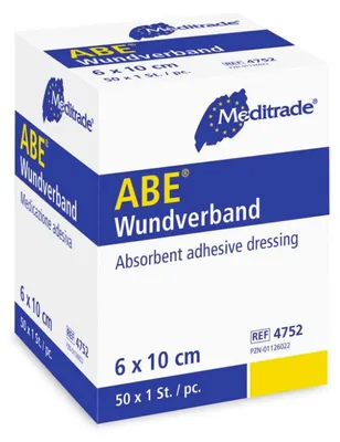 Produktbild von Meditrade ABE® Wundschnellverband, 6 x 10 cm | Packung (50 Stück)