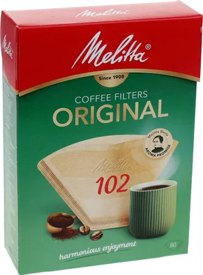 Produktbild von Melitta 102, Korb, Einweg-Kaffeefilter, Papier, Braun, Optima Timer, 80 Stück(e)