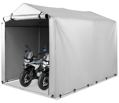 Productafbeelding van Waterdichte garage tent met rolluik voor bescherming van fietsen en tuingereedschap
