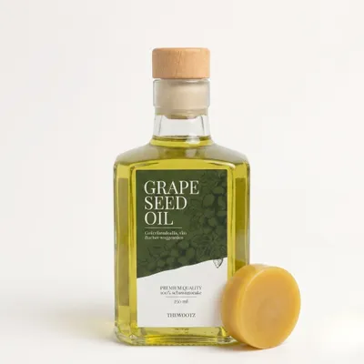 TheWootz onderhoudsduo 250 ml: fles druivenpitolie en wax blok van bijenwas