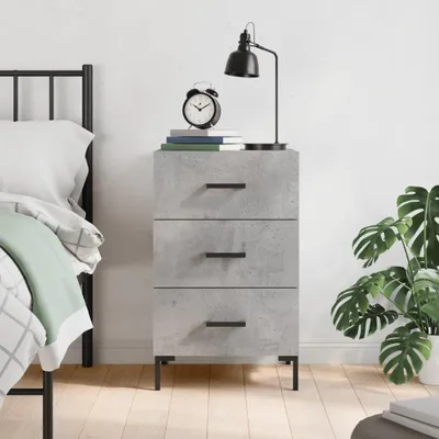 Obrázek produktu pro vidaXL Noční stolek Concrete Grey 40x40x66 cm Dřevěný materiál