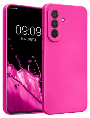 Produktbild von kwmobile Handyhülle für Samsung Galaxy A37 5G Hülle - weiche Silikon Case metallisch schimmernd - Schutzhülle Cover - Metallic Pink