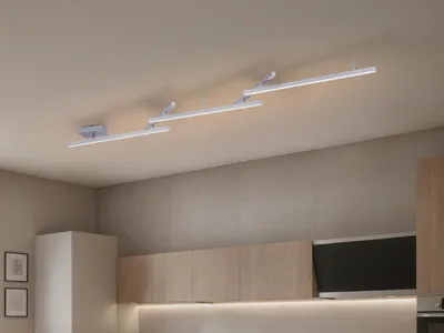 Produktbild von 242cm lange, flache LED Stab Deckenleuchte Fernbedienung indirekte Beleuchtung