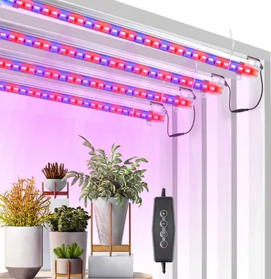 Lampada LED Per Piante A 2 Barre - Luce Crescita Spettro Completo Con Timer 6/12/18H, 5 Livelli Dimmerabili - Foto 2