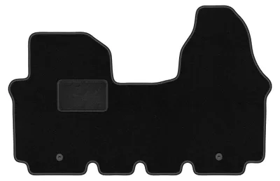 Zdjęcie produktu dla Dywaniki samochodowe welurowe LUX do: Opel Vivaro (2001-2014, dostawczy) czarne, z mocowaniami