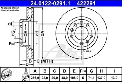 Image de Disque de frein ATE 24.0122-0291.1