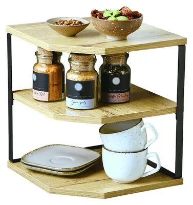 Productafbeelding van Keukenhoekrek met 2 niveaus, B 26 x H 28 x D 26 cm