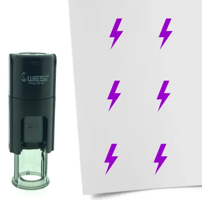Produktbild von CombiCraft Selbstfärbender Stempel 'Blitz' in der Farbe Lila, Ø10mm