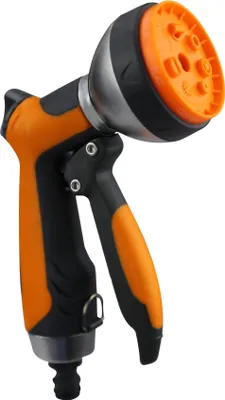 Produktbild von Jardinion Gartenbrause Handbrause Schlauchbrause Sprühpistole Wasserspritze Gartenbrause Orange, Multibrause, Gartenbewässerung, Regenbrause, Sprühkopf, Gartenbrause, Duschbrause Gartenschlauch
