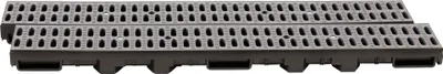 Produktbild von ScarMaxx 2m Entwässerungsrinne Bodenrinne Regenwasser A15 60 mm Stegrost Grau - 13x200x6cm