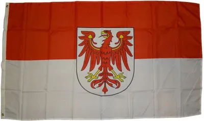 Produktbild von Fahne Brandenburg mit Wappen 90x150 cm