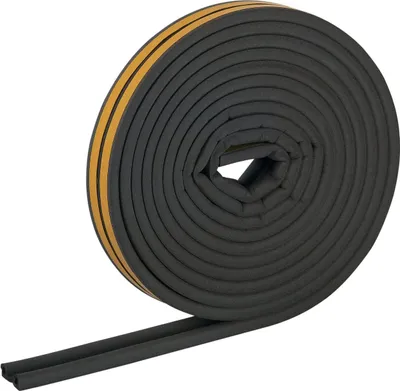 Produktbild von HELPMATE – Dichtungsband selbstklebend für Fenster & Türen – Fensterdichtung / Türdichtung zum Isolieren von Spalten mit 2,5 bis 5 mm Breite – Dichtband 9 x 5,5 mm (P-Profil | 18 Meter | Schwarz)