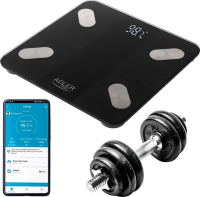 Zdjęcie produktu dla WAGA ANALITYCZNA SMART do 180kg + Aplikacja Tuya 18 Opcji BMI Pomiary