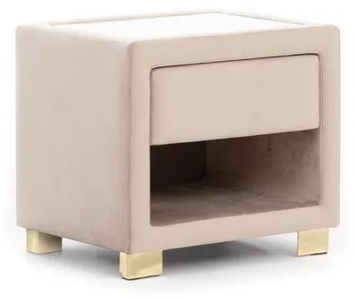 Produktbild von Komplette Schlafzimmer Garnitur Edelstahl Doppelbett Polster Nachttische