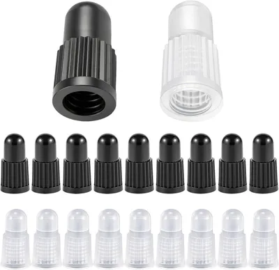 Productafbeelding van Ventieldopjes Presta en Dunlop - Set van 20 - Transparant