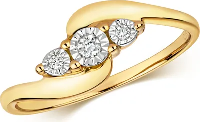 Produktbild von Funkelndes Feuer 9 Karat (375) Gold Damen - Diamant Claddagh Ring Brillant-Schliff G - I1 I2, 50 (15.9); TRS318239KYRSK